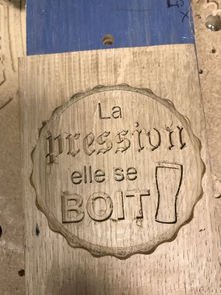 Usinage décapsuleur - texte fin