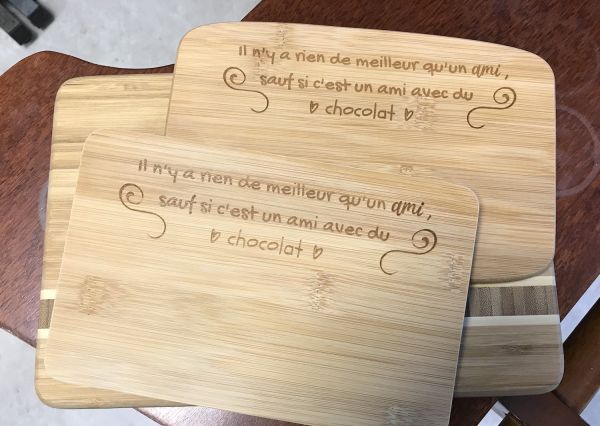 Gravure laser sur bambou